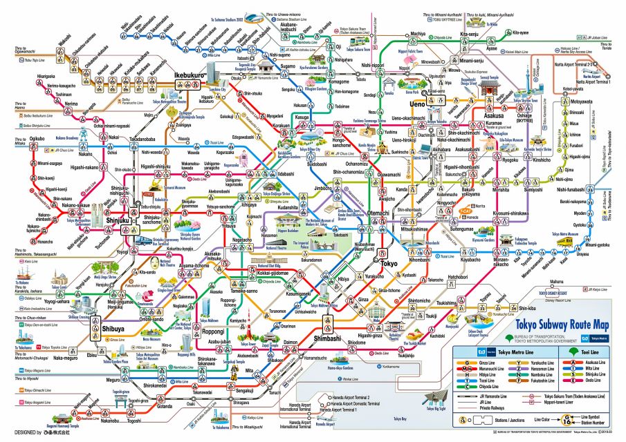 Tokyo: 24-hour, 48-hour, or 72-hour Subway Ticket - Subway Lines Covered