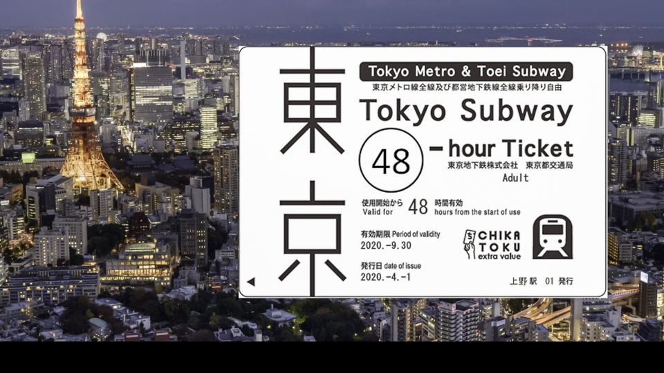 Tokyo: 24-hour, 48-hour, or 72-hour Subway Ticket - Ticket Redemption Process