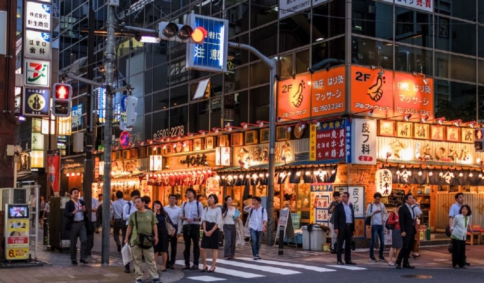 Tokyo: 3-Hour Food Tour of Shinbashi at Night - Inclusions