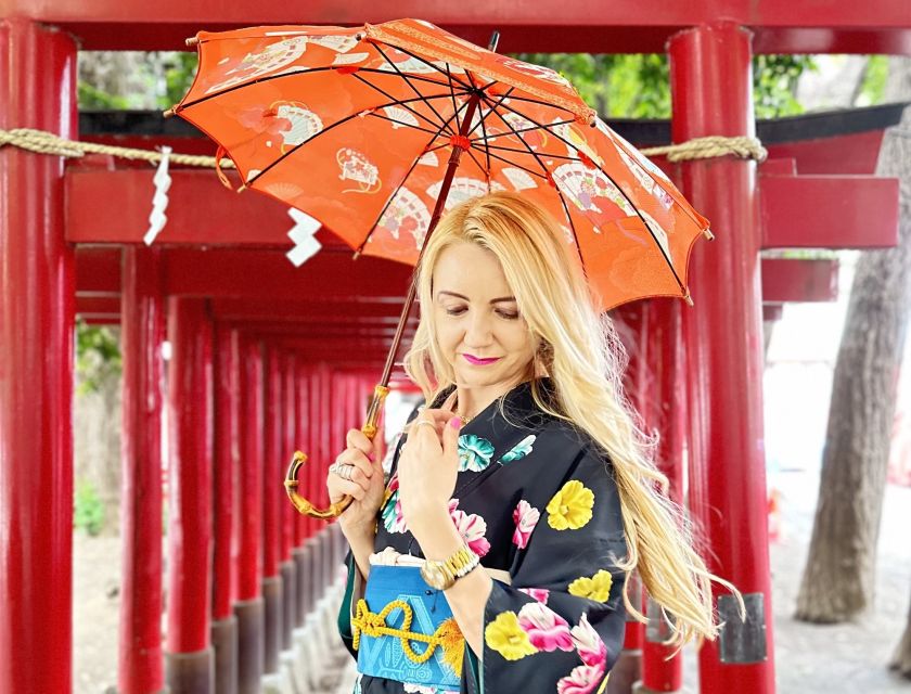 Tokyo: Kimono Dressing, Walking, and Photography Session - Kimono Culture and AKIZAKURAs Umbrella