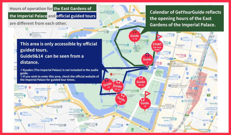 Tokyo: Audio Guide of Tokyo Imperial Palace - Wheelchair Accessibility