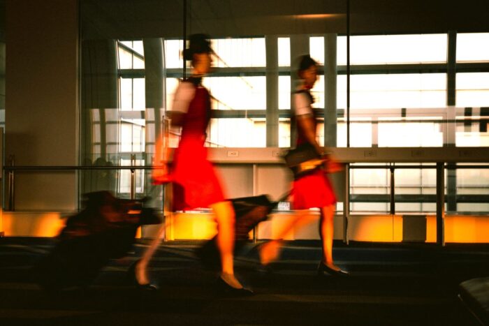 Flight Staff AtHaneda Airport In Tokyo