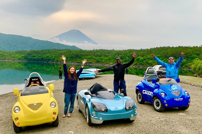 Mt Fuji Cute & Fun E-Car Tour Following Guide Around Lake Kawaguchiko